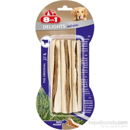 8in1 Delight Biftekli Sticks Köpek Kemiği 3'lü