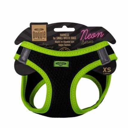 Doggie Havalı Dokuma Neon Serisi Küçük Irk Göğüs Tasması Sarı Xs-30-34Cm