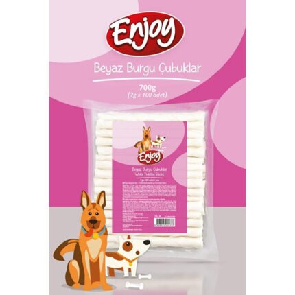Enjoy Beyaz Burgu Çubuk Kemik 7 Gr x 100 adet