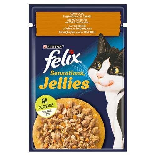 Felix Jellies Tavuklu ve Havuçlu Kedi Yaş Maması 100 Gr Felix Jellies Tavuklu ve Havuçlu Kedi Yaş Maması 100 Gr