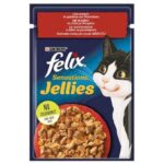 Felix Pouch Sensations Jellies Sığır Etli ve Domatesli Yaş Kedi Maması 85 Gr