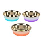 Flip Çift Renkli Çelik Mama Kabı 16 cm