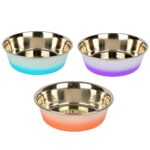 Flip Çift Renkli Çelik Mama Kabı 23 cm