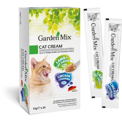 Garden Mix Kuzulu ve Tavuklu Krema Kedi Ödül Maması 15gr 24 Adet