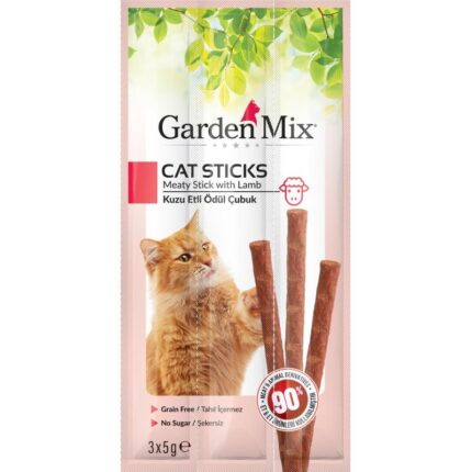 Gardenmix Kuzu Etli Kedi Stick Ödül 3 x 5 Gr