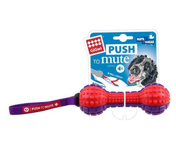 Gigwi Push To Mute Dambıl Ses Kontrol 18 Cm Köpek Oyuncağı Gigwi Push To Mute Dambıl Ses Kontrol 18 Cm Köpek Oyuncağı