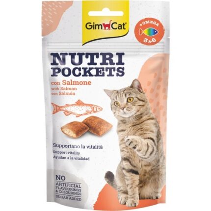 Gimcat NutriPockets Somonlu Kedi Ödülü 60 gr