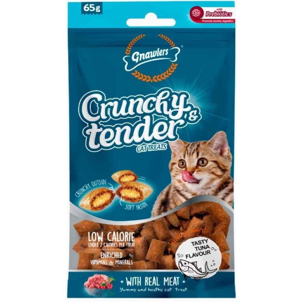 Gnawlers Crunchy & Tender Balıklı Kedi Ödülü 65 Gr Gnawlers Crunchy & Tender Balıklı Kedi Ödülü 65 Gr