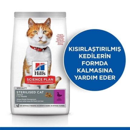 Hill's Ördekli Kısırlaştırılmış Kedi Maması 3 Kg