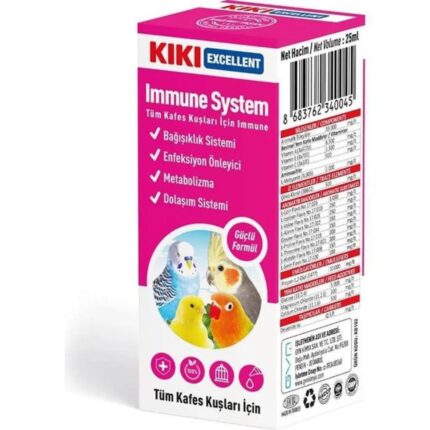 Kiki Excellent Immune System Kuş Bağışıklık Güçlendirici 25 ml