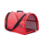 Migno Flybag Voyager Fileli Kedi Köpek Taşıma Çantası - Kırmızı - Görsel 4