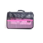 Migno Flybag Voyager Fileli Kedi Köpek Taşıma Çantası - Pembe-Siyah - Görsel 3
