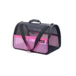 Migno Flybag Voyager Fileli Kedi Köpek Taşıma Çantası - Pembe-Siyah - Görsel 4