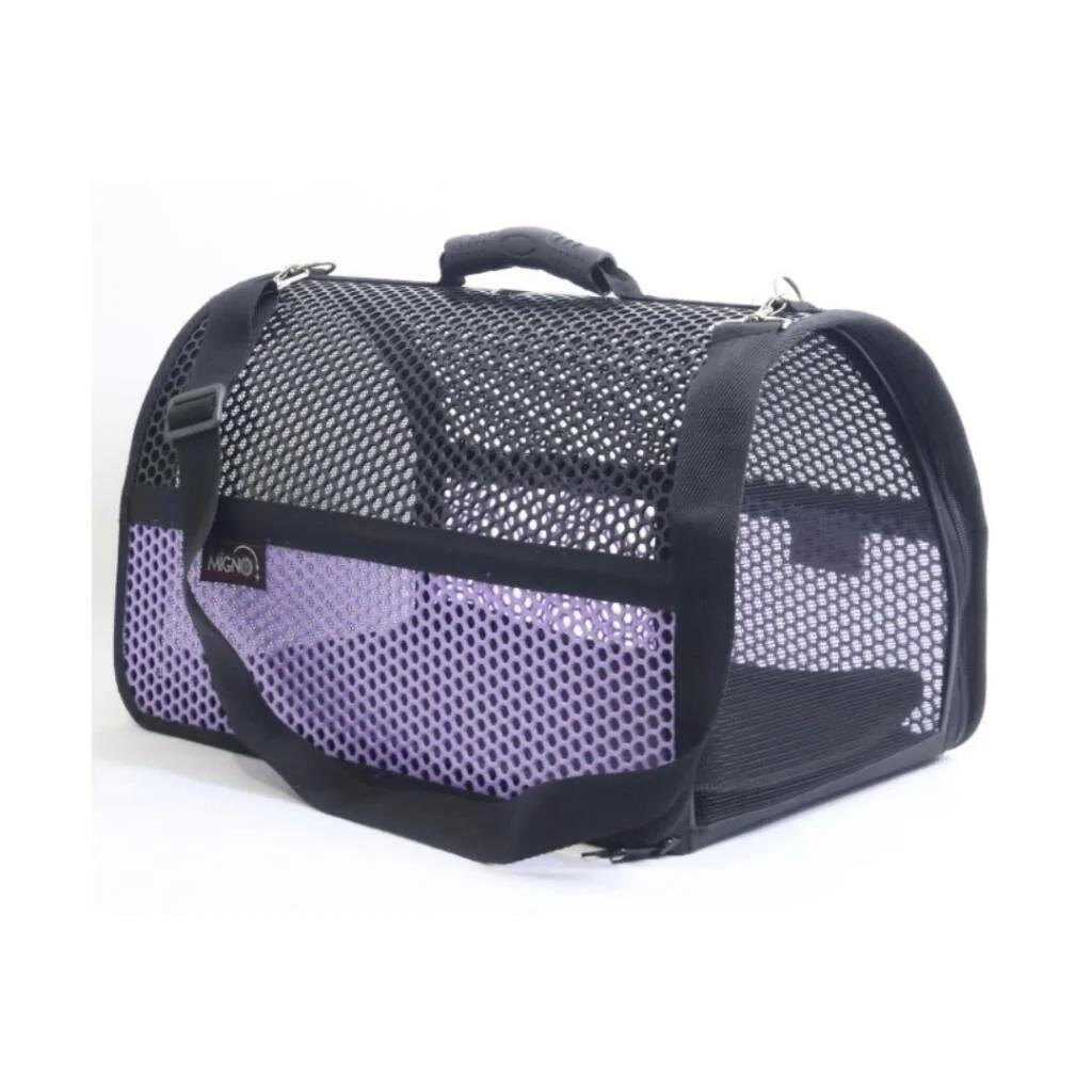 Migno Flybag Voyager Fileli Kedi Köpek Taşıma Çantası - Mor-Siyah Migno Flybag Voyager Fileli Kedi Köpek Taşıma Çantası - Mor-Siyah