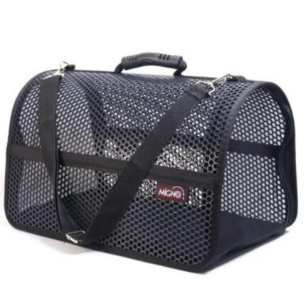 Migno Flybag Voyager Fileli Kedi Köpek Taşıma Çantası - Siyah