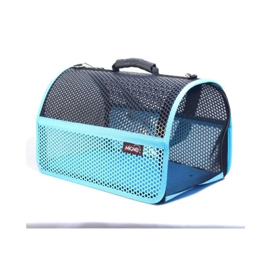 Migno Flybag Voyager Fileli Kedi Köpek Taşıma Çantası - Turkuaz-Siyah Migno Flybag Voyager Fileli Kedi Köpek Taşıma Çantası - Turkuaz-Siyah