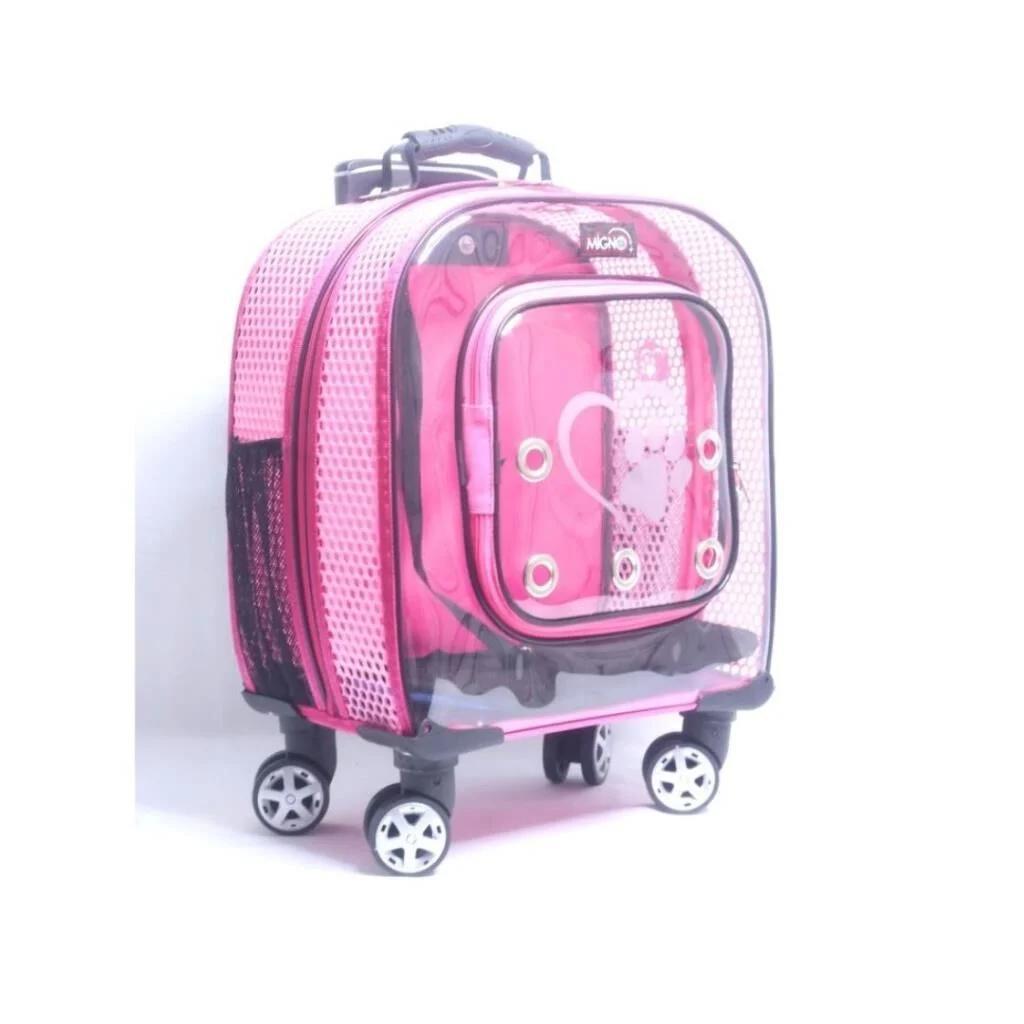 Migno Prime Fileli Model Kedi Köpek Taşıma Çantası - Pembe Migno Prime Fileli Model Kedi Köpek Taşıma Çantası - Pembe