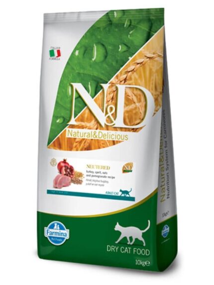 ND Düşük Tahıllı Hindili Kısırlaştırılmış Kedi Maması 10 Kg