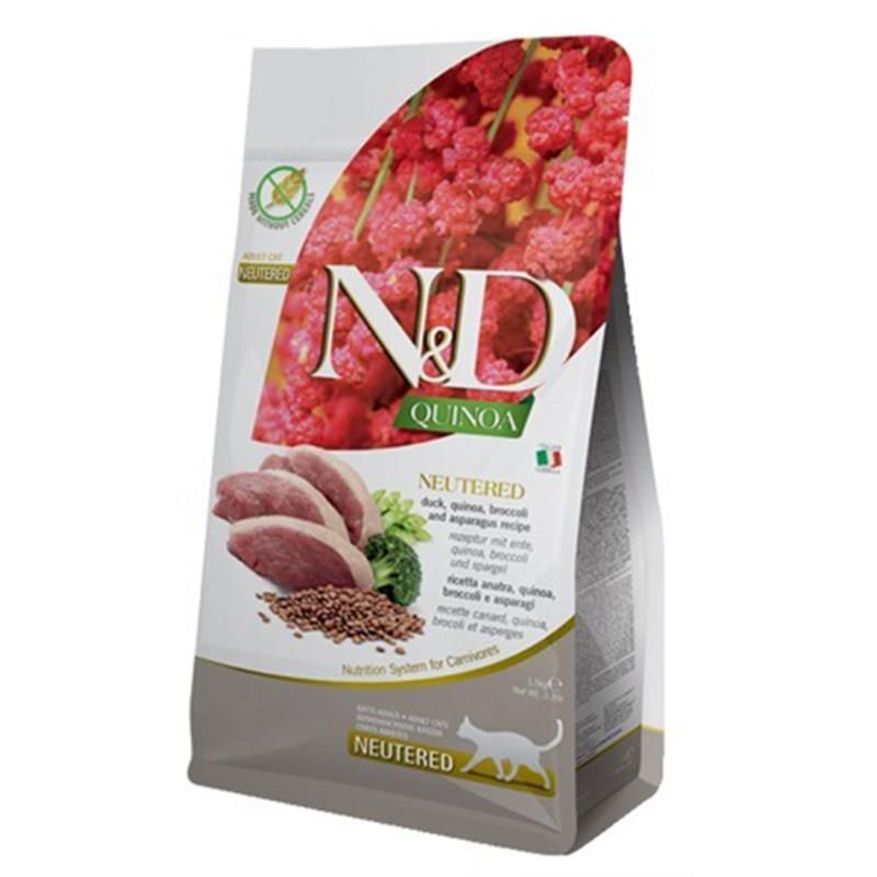 N&D Kinoa Ördek ve Brokolili Kısırlaştırılmış Kedi Maması 1 N&D Kinoa Ördek ve Brokolili Kısırlaştırılmış Kedi Maması 1