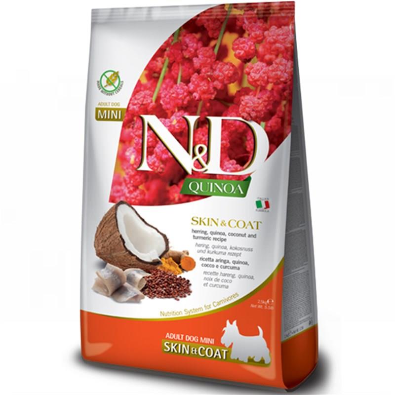 N&D Küçük Irklar İçin Skin Coat Kinoa ve Ringa Balıklı Yetişkin Köpek Maması 2 N&D Küçük Irklar İçin Skin Coat Kinoa ve Ringa Balıklı Yetişkin Köpek Maması 2