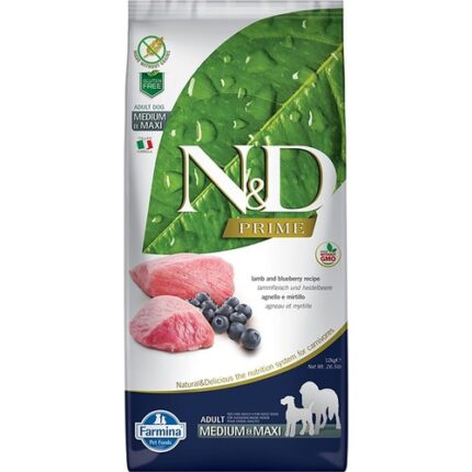 ND Tahılsız Kuzulu Medium Maxi Yetişkin Köpek Maması 12 Kg