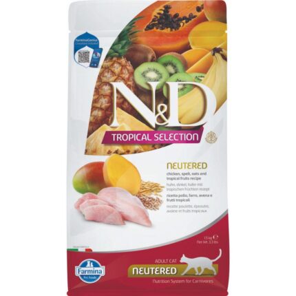 N&D Tropical Tavuklu Kısırlaştırılmış Kedi Maması 1.5 Kg