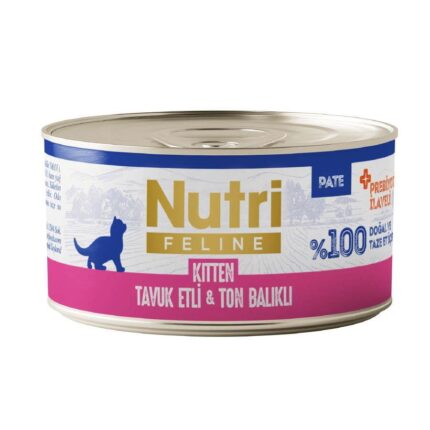 Nutri Feline Kitten Tavuk Etli ve Ton Balıklı Tahılsız Yavru Kedi Konservesi 70 Gr