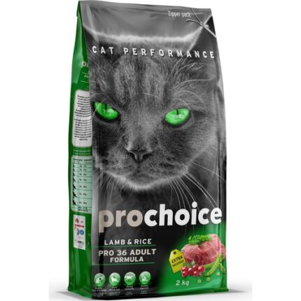 Prochoice Pro 36 Kuzulu ve Pirinçli Yetişkin Kedi Maması 2kg