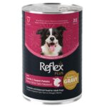 Reflex Plus Et Parçacıklı Kuzu Etli Yetişkin Köpek Konservesi 400 Gr