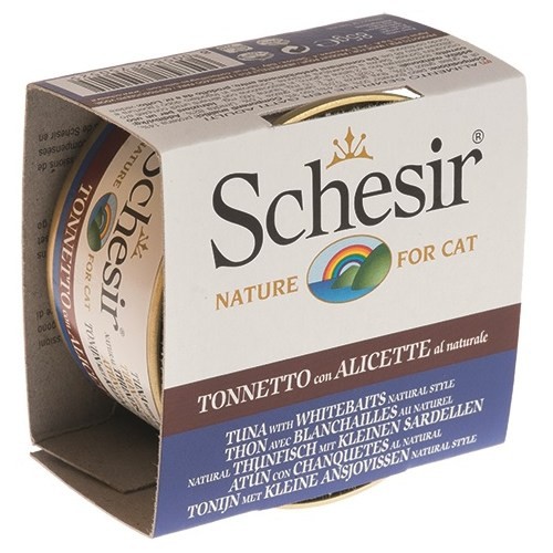 Schesir Suda Pişirilmiş Ringa ve Ton Balıklı Yetişkin Kedi Konservesi 85 gr Schesir Suda Pişirilmiş Ringa ve Ton Balıklı Yetişkin Kedi Konservesi 85 gr