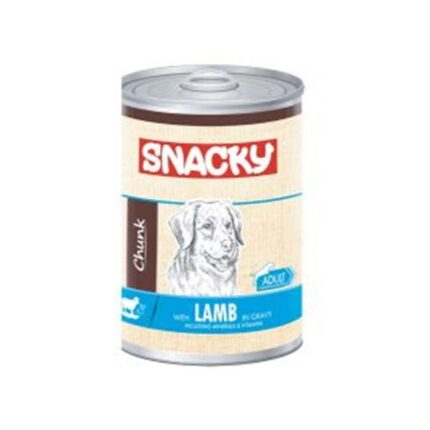 Snacky Chunk Soslu Kuzulu Yetişkin Köpek Konservesi 400 gr