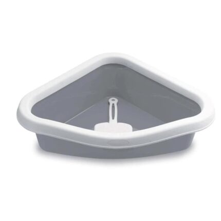 Stefanplast Sprint Corner Beyaz/Gri Kedi Tuvaleti 56x40x14cm