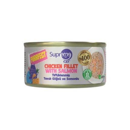 Supreme Cat Tavuk Göğsü ve Somonlu Yaş Kedi Maması 70 Gr
