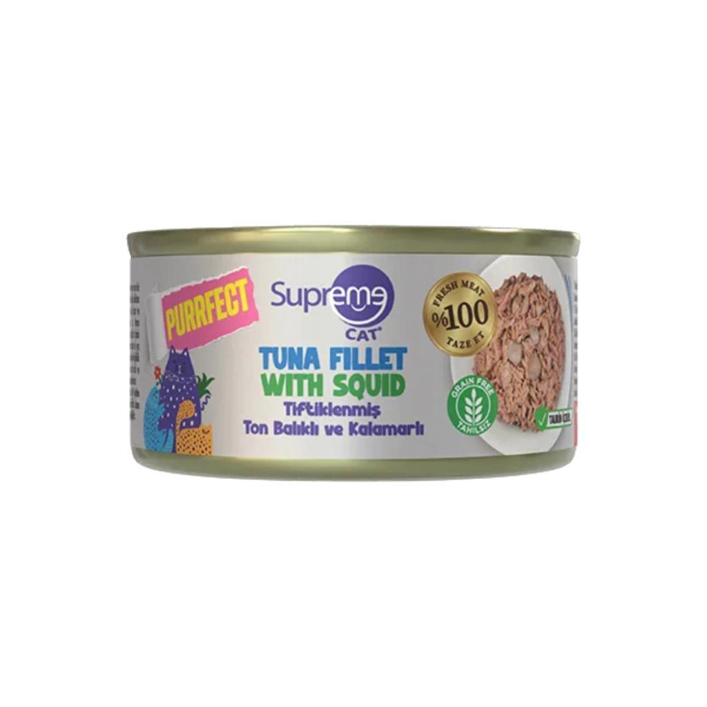 Supreme Cat Ton Balıklı ve Kalamarlı Yaş Kedi Maması 70 Gr Supreme Cat Ton Balıklı ve Kalamarlı Yaş Kedi Maması 70 Gr