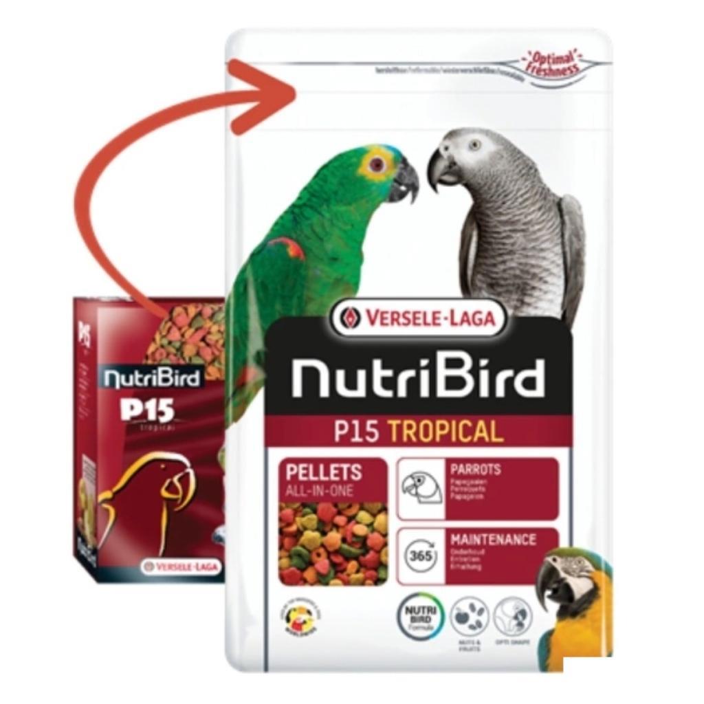Versele Laga Nutribird P15 Tropical Pellet Yem 1Kg Versele Laga Nutribird P15 Tropical Pellet Yem 1Kg