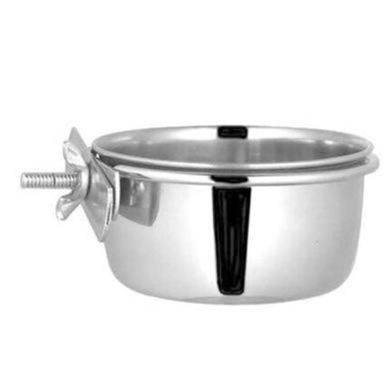 Vidalı Askılı 20 Oz Metal Yem Kabı  12.5