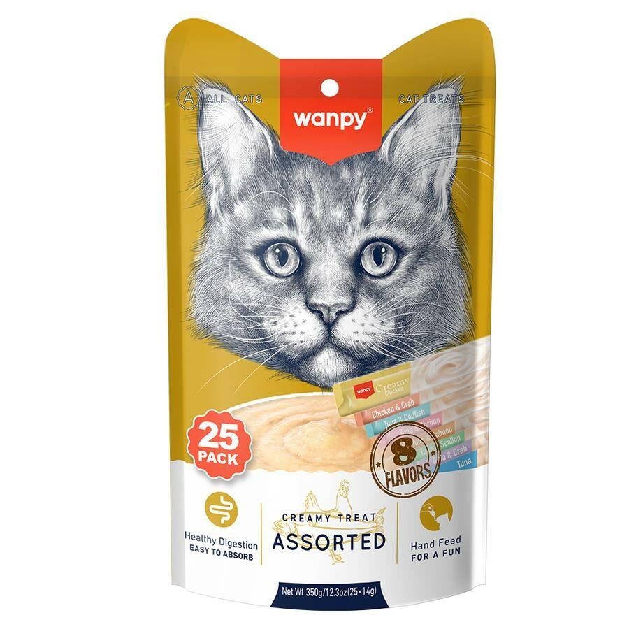 Wanpy Karışık Lezzetli Sıvı Krema Ödülü 25 x 14 Gr Wanpy Karışık Lezzetli Sıvı Krema Ödülü 25 x 14 Gr