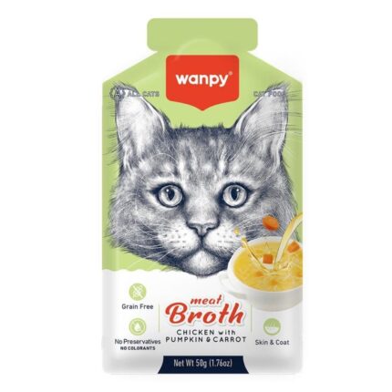 Wanpy Kediler İçin Balkabağı & Havuçlu Tavuk Eti Çorbası 50 gr