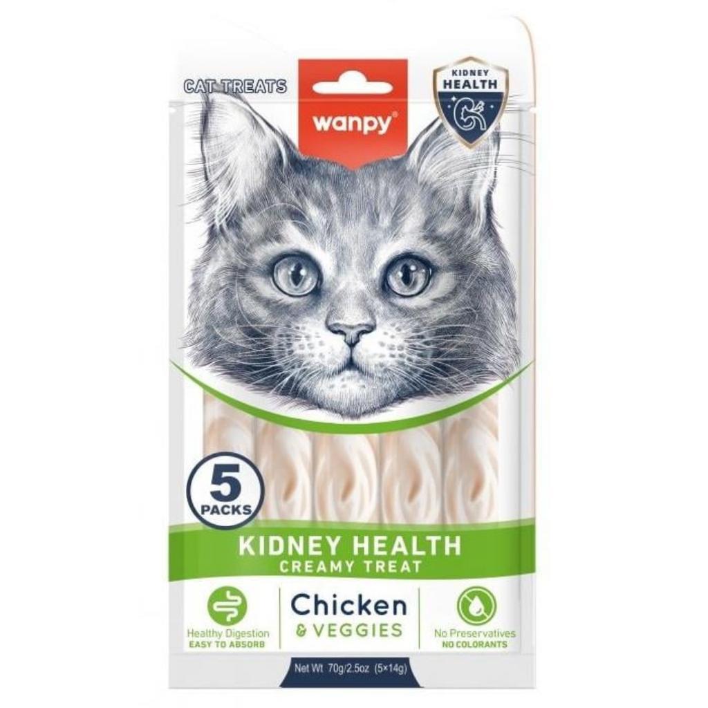 Wanpy Kidney Health Tavuk&Sebzeli Kedi Ödülü 5x14gr Wanpy Kidney Health Tavuk&Sebzeli Kedi Ödülü 5x14gr