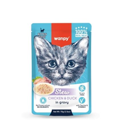 Wanpy Pouch Tavuklu Ördekli Yaş Kedi Maması 70g