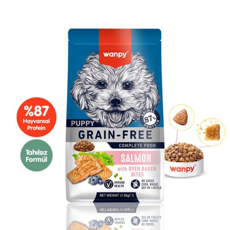 Wanpy Tahılsız Somonlu Yavru Köpek Maması 1