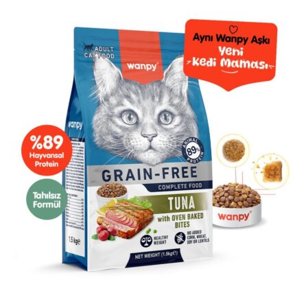 Wanpy Tahılsız Ton Balıklı Yetişkin Kedi Maması 1