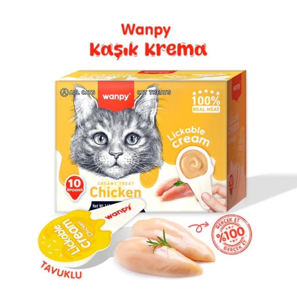 Wanpy Tavuklu Kaşık Krema Kedi Ödül Maması 10x16gr Wanpy Tavuklu Kaşık Krema Kedi Ödül Maması 10x16gr