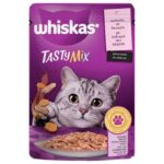 Whiskas Pouch TastyMix Sos İçinde Somonlu ve Havuçlu Yetişkin Kedi Konservesi 85gr