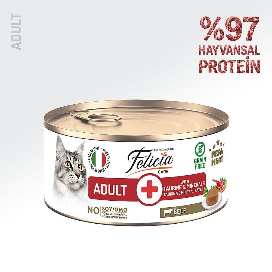 Felicia Sığır Etli Ezme Yetişkin Kedi Konservesi 85 GR Felicia Sığır Etli Ezme Yetişkin Kedi Konservesi 85 GR