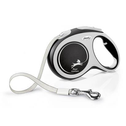 Flexi New Comfort Otomatik Şerit Köpek Gezdirme Kayışı 5m Medium Siyah