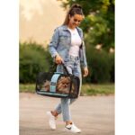 Migno Flybag Safir Fileli Model Kedi Köpek Taşıma - Turkuaz - Görsel 5