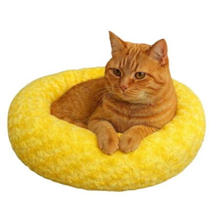 Pet Pretty Simit Yatak Peluş Sarı 55x55cm