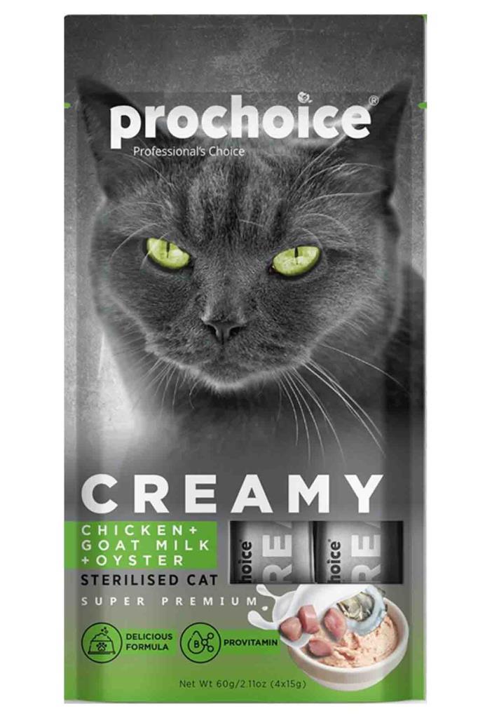Prochoice Creamy Tavuklu Keçi Sütlü Likit Ödül 4x15 Gr Prochoice Creamy Tavuklu Keçi Sütlü Likit Ödül 4x15 Gr
